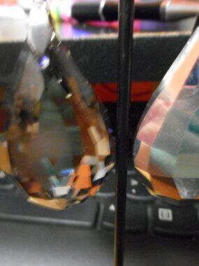 Smokey color earrings, dangle earrings! heavy, fishhook earwire